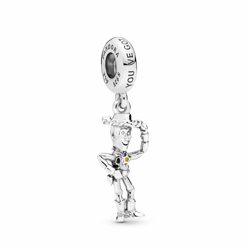 Pandora Disneyr Pixar, Toy Story, Woody Dangle Charm - Sterling Silver/Enamel/Black - Canada | IL846